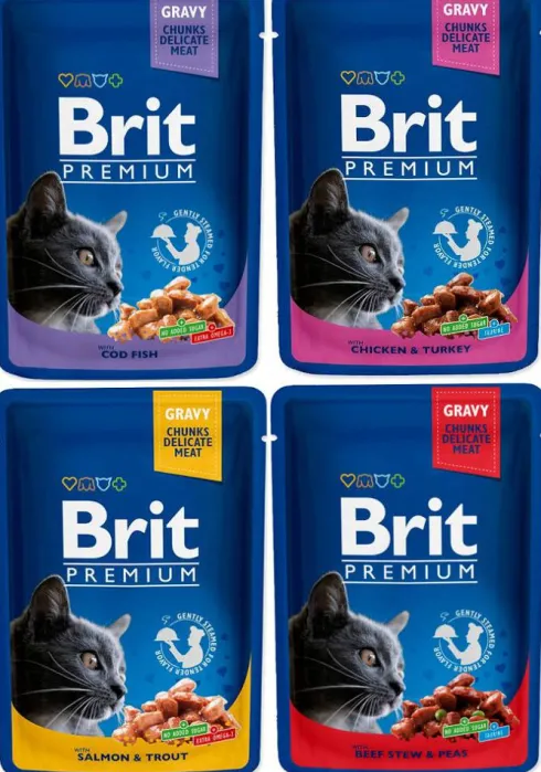 Brit Premium Pakiet degustacyjny Mokra Karma dla kota op. 12x100g