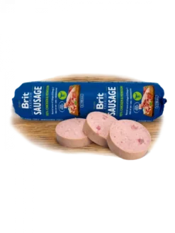 Brit Premium Sausage Adult Chicken&Venison Mokra Karma dla psa op. 800g Pakiet 12szt.