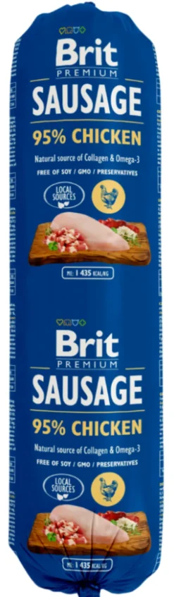 Brit Premium Sausage Adult Chicken Mokra Karma dla psa op. 800g Pakiet 12szt.
