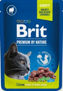 Brit Premium Sterilised Lamb Chunks Mokra Karma dla kota op. 100g