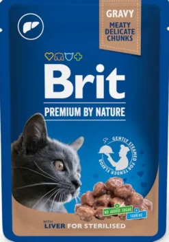 Brit Premium Sterilised Liver Chunks Mokra Karma dla kota op. 100g