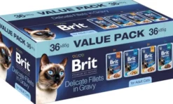 Brit Premium Value Pack Adult Cats Delicate Fillets in Gravy Mokra Karma dla kota op. 36x85g