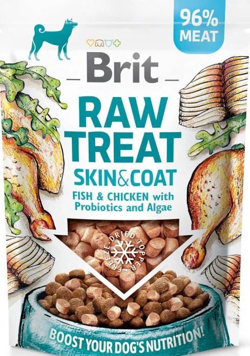 Brit Przysmak Raw Treat Skin&Coat Fish&Chicken dla psa op. 40g