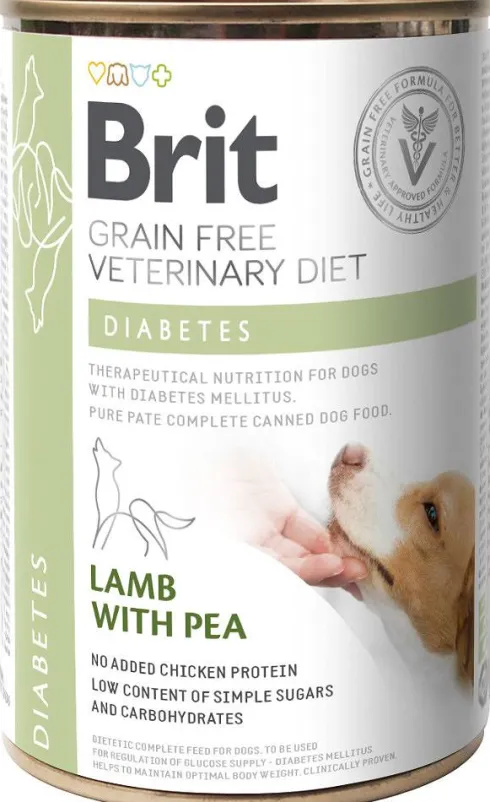 Brit Veterinary Diet Diabetes Lamb&Pea Mokra Karma dla psa op. 400g Pakiet 6szt.