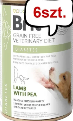Brit Veterinary Diet Diabetes Lamb&Pea Mokra Karma dla psa op. 400g Pakiet 6szt.