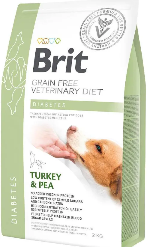 Brit Veterinary Diet Diabetes Turkey&Pea Sucha Karma dla psa op. 2kg