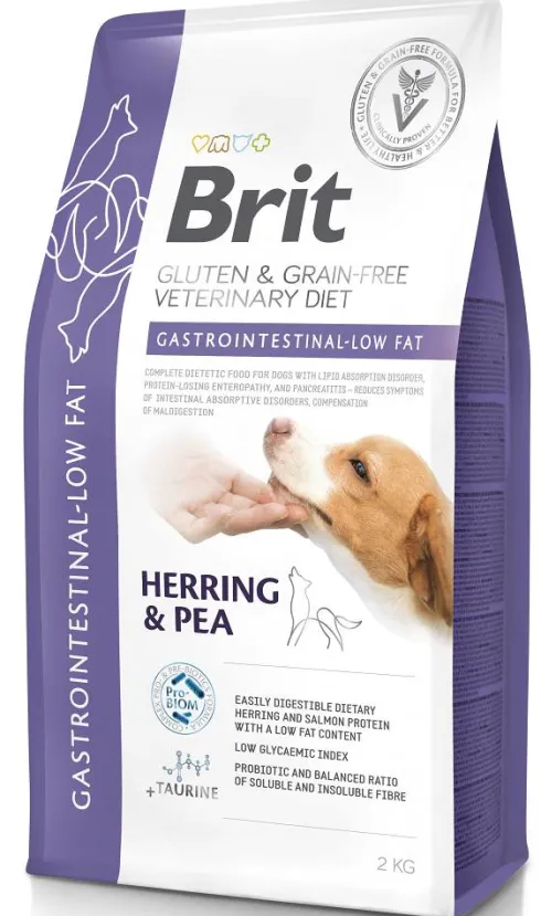 Brit Veterinary Diet Gastrointestinal LOW FAT Herring&Pea Sucha Karma dla psa op. 2kg