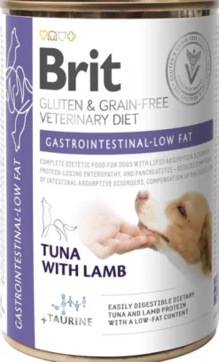 Brit Veterinary Diet Gastrointestinal Low Fat Tuna&Lamb Mokra Karma dla psa op. 400g Pakiet 6szt.