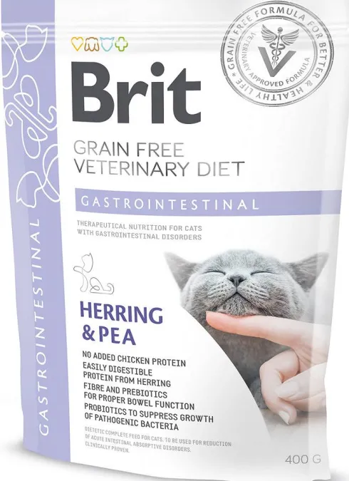Brit Veterinary Diet Gastrointestinal Herring&Pea Sucha Karma dla kota op. 400g