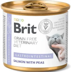 Brit Veterinary Diet Gastrointestinal Salmon&Pea Mokra Karma dla kota op. 200g