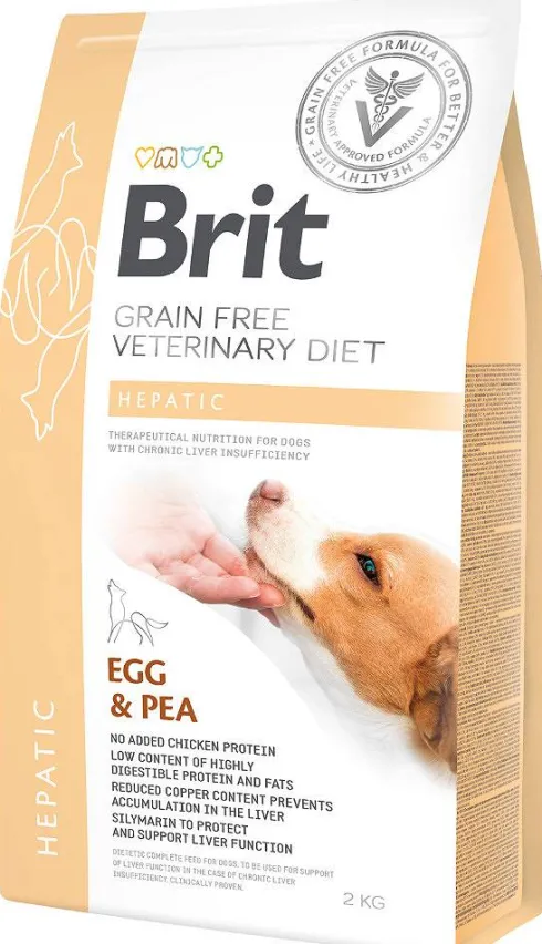 Brit Veterinary Diet Hepatic Egg&Pea Sucha Karma dla psa op. 2kg
