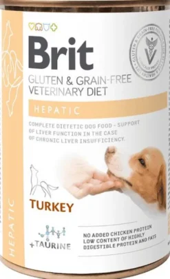 Brit Veterinary Diet Hepatic Turkey&Pea Mokra Karma dla psa op. 400g