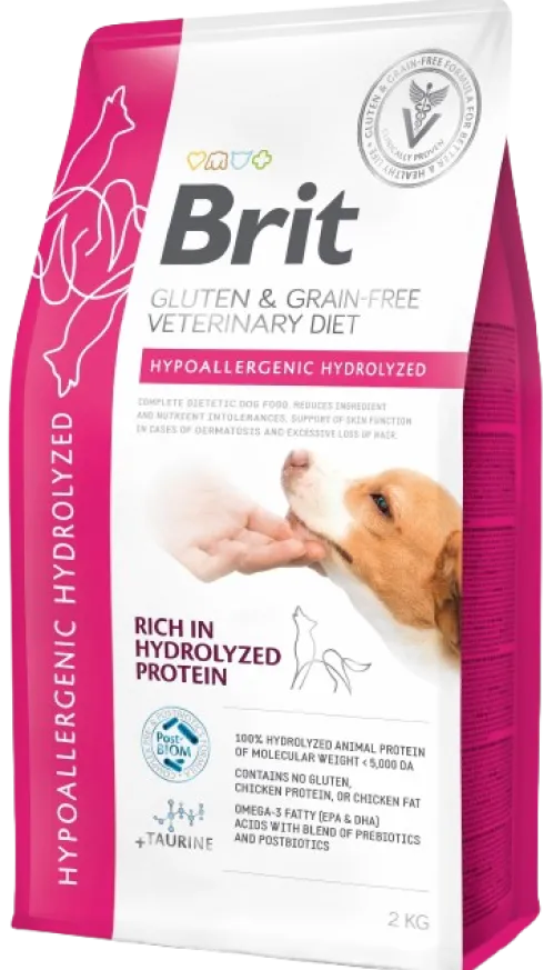 Brit Veterinary Diet Hypoallergenic Hydrolized Protein Sucha Karma dla psa op. 2kg