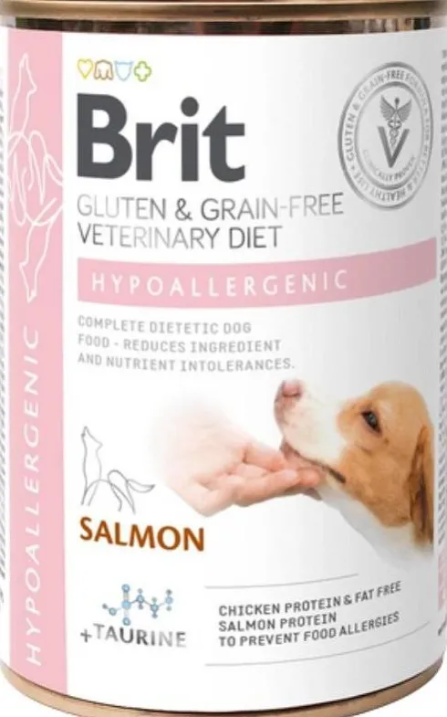 Brit Veterinary Diet Hypoallergenic Salmon Mokra Karma dla psa op. 400g