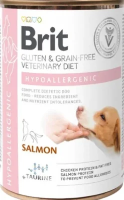Brit Veterinary Diet Hypoallergenic Salmon Mokra Karma dla psa op. 400g Pakiet 6szt.
