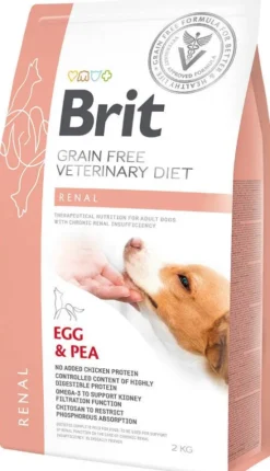 Brit Veterinary Diet Renal Egg&Pea Sucha Karma dla psa op. 2kg