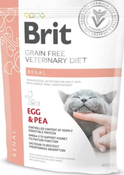 Brit Veterinary Diet Renal Egg&Pea Sucha Karma dla kota op. 400g