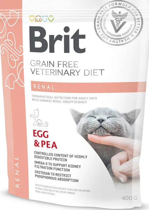Brit Veterinary Diet Renal Egg&Pea Sucha Karma dla kota op. 400g