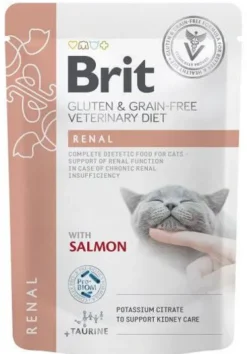 Brit Veterinary Diet Renal Salmon Mokra Karma dla kota op. 85g SASZETKA