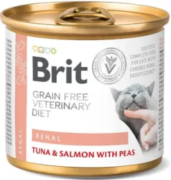 Brit Veterinary Diet Renal Tuna&Salmon&Pea Mokra Karma dla kota op. 200g Pakiet 6szt.
