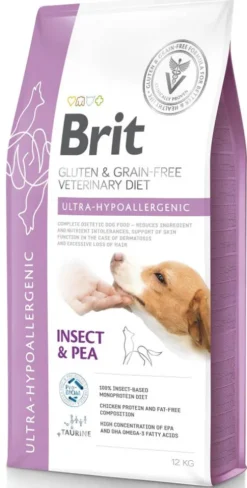 Brit Veterinary Diet Ultra-Hypoallergenic Insect&Pea Sucha Karma dla psa op. 12kg