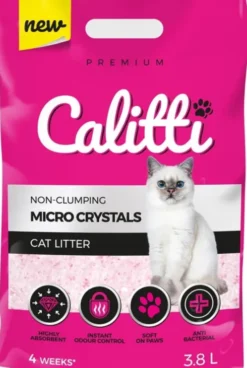 Calitti Micro Crystals Żwirek silikonowy, bezzapachowy dla kota poj. 3.8l Pakiet 8szt.