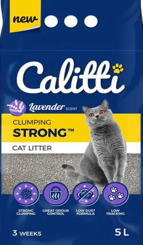 Calitti Strong Lavender Żwirek bentonitowy zapach lawenda dla kota poj. 5l