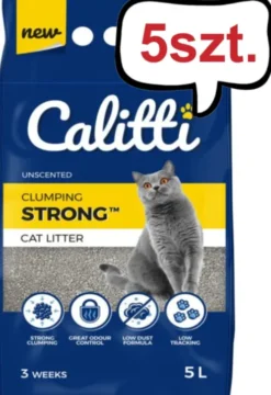 Calitti Strong Żwirek bentonitowy bezzapachowy dla kota poj. 5l Pakiet 5szt. [25l]