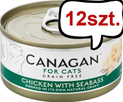 Canagan For Cats Chicken with Seabass Mokra Karma dla kota op. 75g Pakiet 12szt.