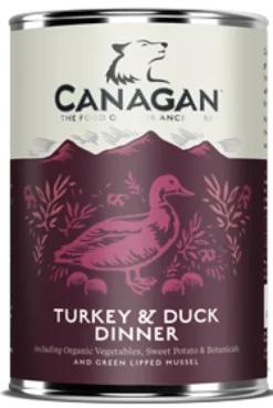 Canagan Turkey&Duck Dinner Mokra Karma dla psa op. 400g Pakiet 6szt.