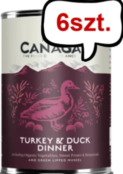 Canagan Turkey&Duck Dinner Mokra Karma dla psa op. 400g Pakiet 6szt.