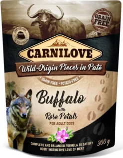 Carnilove Adult Buffalo&Rose Petals Mokra Karma dla psa op. 300g Pakiet 12szt. SASZETKA