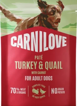 Carnilove Adult Turkey&Quail Pate Mokra Karma dla psa op. 300g Pakiet 12szt. SASZETKA