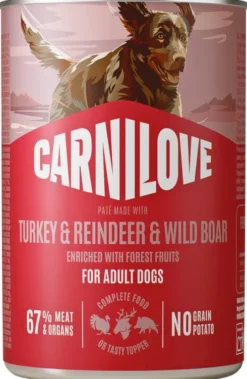 Carnilove Adult Turkey&Reindeer&Wild Boar Pate Mokra Karma dla psa op. 400g