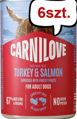 Carnilove Adult Turkey&Salmon Pate Mokra Karma dla psa op. 400g Pakiet 6szt.