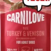Carnilove Adult Turkey&Venison Pate Mokra Karma dla psa op. 300g Pakiet 12szt. SASZETKA