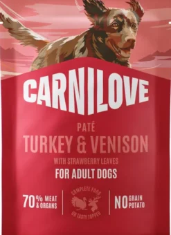 Carnilove Adult Turkey&Venison Pate Mokra Karma dla psa op. 300g Pakiet 12szt. SASZETKA