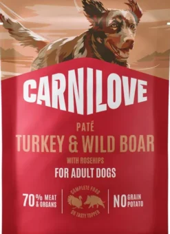 Carnilove Adult Turkey&Wild Boar Pate Mokra Karma dla psa op. 300g SASZETKA