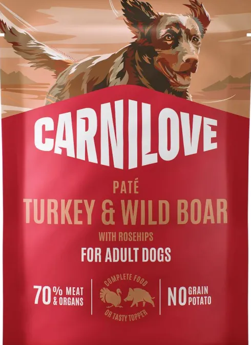 Carnilove Adult Turkey&Wild Boar Pate Mokra Karma dla psa op. 300g SASZETKA