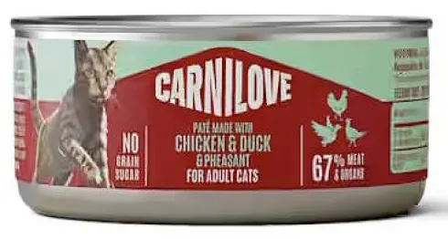 Carnilove Cat Adult Chicken&Duck&Pheasant Pate Mokra Karma dla kota op. 100g Pakiet 12szt.