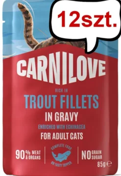 Carnilove Cat Adult Trout Fillets in Gravy Mokra Karma dla kota op. 85g Pakiet 12szt.