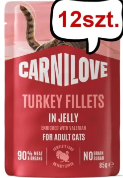 Carnilove Cat Adult Turkey Fillets in Jelly Mokra Karma dla kota op. 85g Pakiet 12szt.