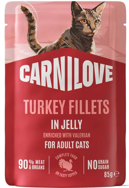 Carnilove Cat Adult Turkey Fillets in Jelly Mokra Karma dla kota op. 85g Pakiet 12szt.