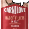 Carnilove Cat Kitten Rabbit Fillets in Jelly Mokra Karma dla kociąt op. 85g Pakiet 12szt.