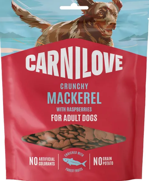 Carnilove Przysmak Crunchy Mackerel with Rasberries dla psa op. 200g