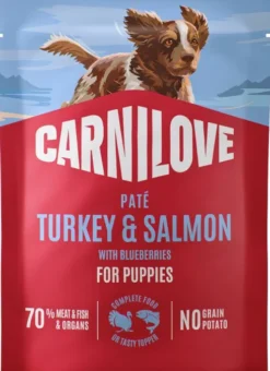Carnilove Puppy Turkey&Salmon Pate Mokra Karma dla szczeniaka op. 300g Pakiet 12szt. SASZETKA