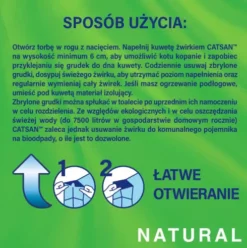 Catsan Natural Żwirek roślinny zbrylający dla kota poj. 20l