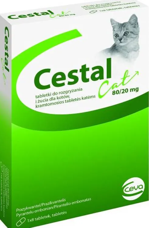 Cestal Cat Tabletki na robaki i pasożyty dla kota op. 8szt.