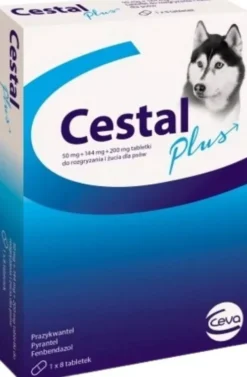 Cestal Plus Tabletki na robaki i pasożyty dla psa op. 8szt.
