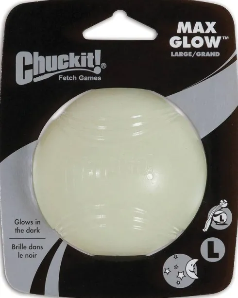Chuck It Piłka Max Glow dla psa rozm. L śr. 7.5cm nr kat. 32314 WYPRZEDAŻ
